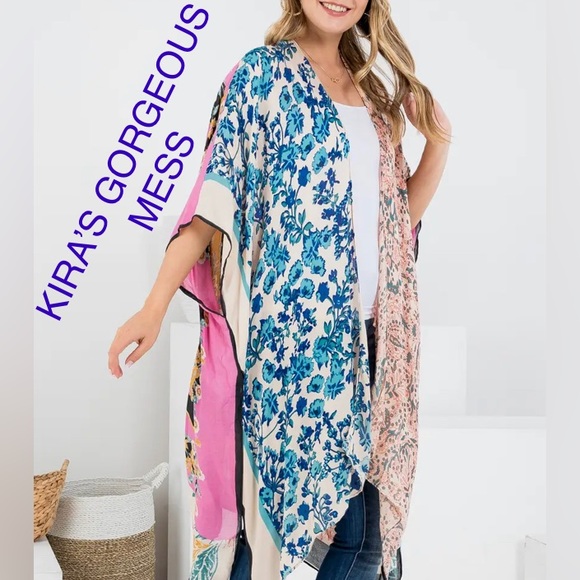 🍭💘BNWT💘🍭BOHO PATCH FLORAL KIMONO🍭💘GET IT PEFER ITS TOO LATE!!!💘🍭OS🍭💘 - Picture 4 of 5